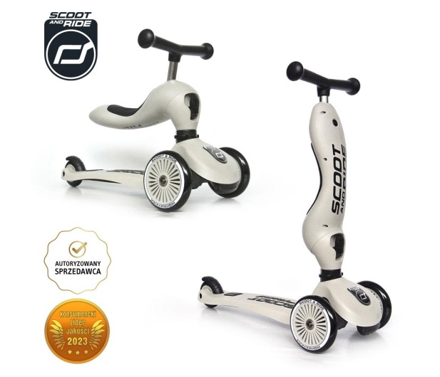 Scoot & Ride Highwaykick 1 Jeździk i hulajnoga 2w1 Ash - 573297 - zdjęcie 2